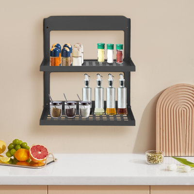 2-Tier Foldable Wall-Mounted Rack For Laundry Room, Bathroom, RV