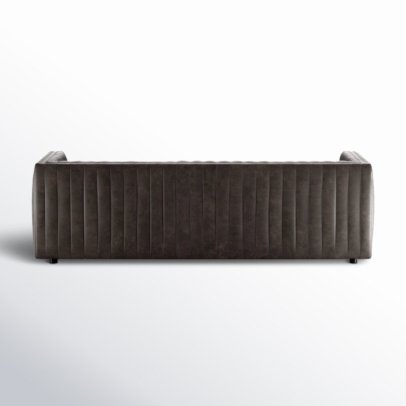 Augustine 97" Sofa, Deacon Wolf Genuine Leather, 26.5" H x 97" W x 35" D