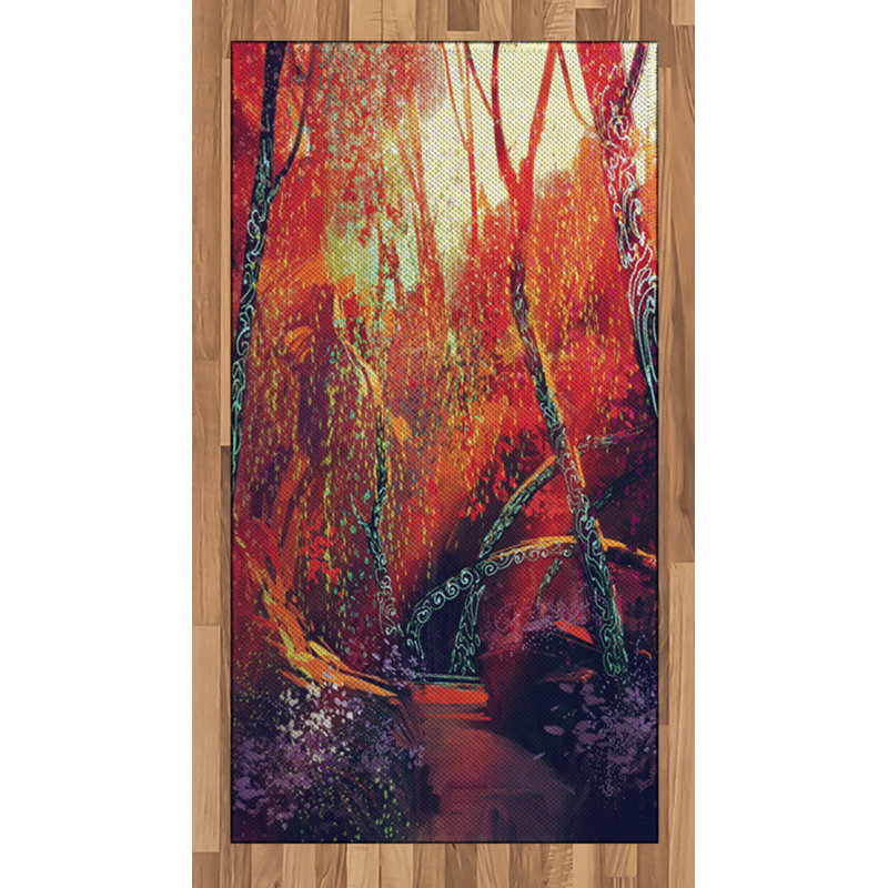 Landscape High Density Long Fiber Poly Threads Decorative Area Rug Carpet, Rectangle 2'7" x 5'