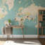 Superfresco Easy World Map Blue Print To Order Mural
