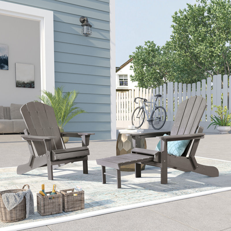 Chaise Adirondack pliante Hurley Morphew, Taupe
