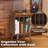 Record Player Stand With Vinyl Storage, Mid Century Modern Turntable Table With 4 Cabinet Compartments, Holds Up To 40 LP Records, Compact Media Organizer For Living Room And Bedroom