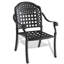 4 pièces, chaises de patio en aluminium coulé avec isolant et coussins réducteurs de bruit, 4 pièces, noir, coussins de conception ergonomique,