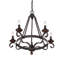 Lustre rustique noir à 5 lumières Noble
