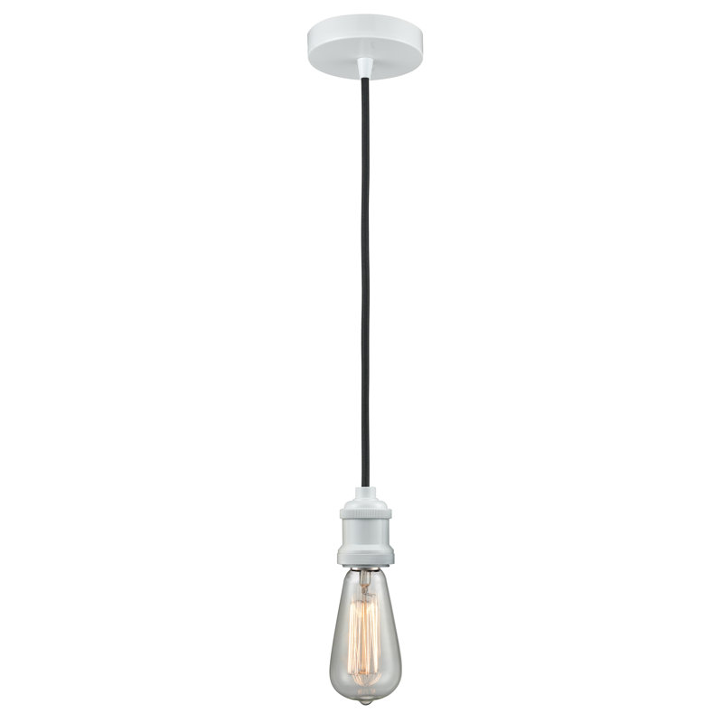 Waterville 1 - Light Single Pendant, White/Black