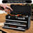 20.3-Inch Metal Toolbox With Drawers Portable Steel Metal Toolbox With Protective Lining And Metal Latch For Garages, Homes And Warehouses (Red And Black - 3 Drawers)-872560647