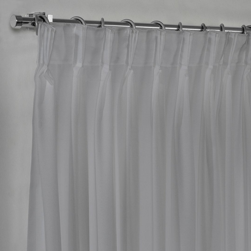 Rideau décoratif obscurcissant très long et très large Pinch Plate, Gris, L 52 po x L 228 po