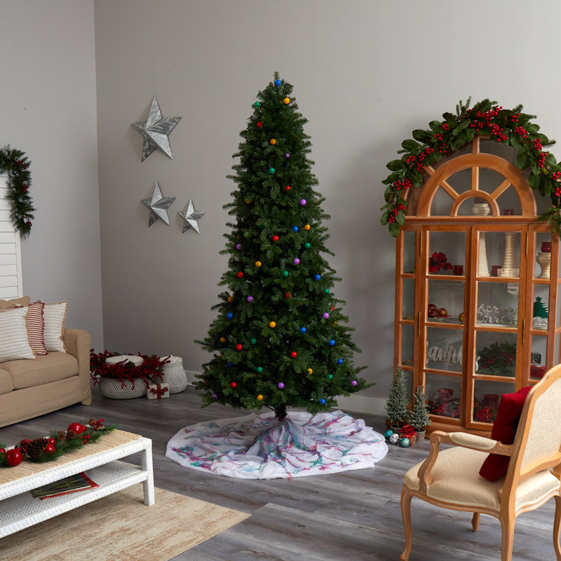 Lighted Artificial Fir Christmas Tree, 8.5' H