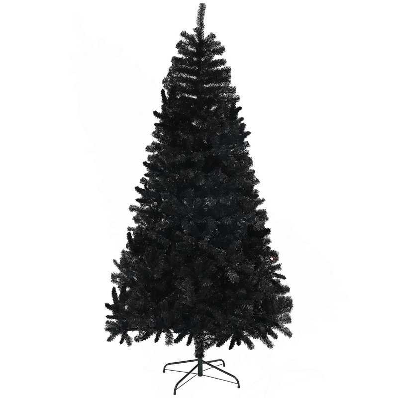 Arbre de Noël artificiel à ouverture automatique avec embouts de branches et base en acier, 7.5'