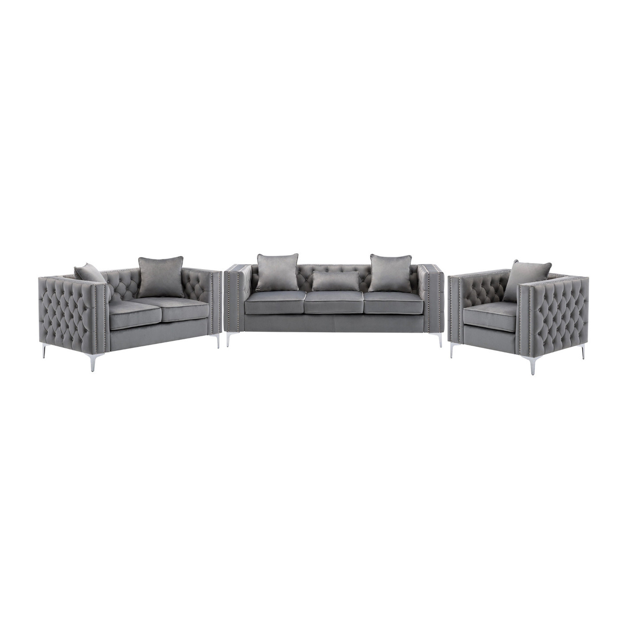 Rosdorf Park Bayberry Sofa Loveseat Chair Living Room Set | Wayfair