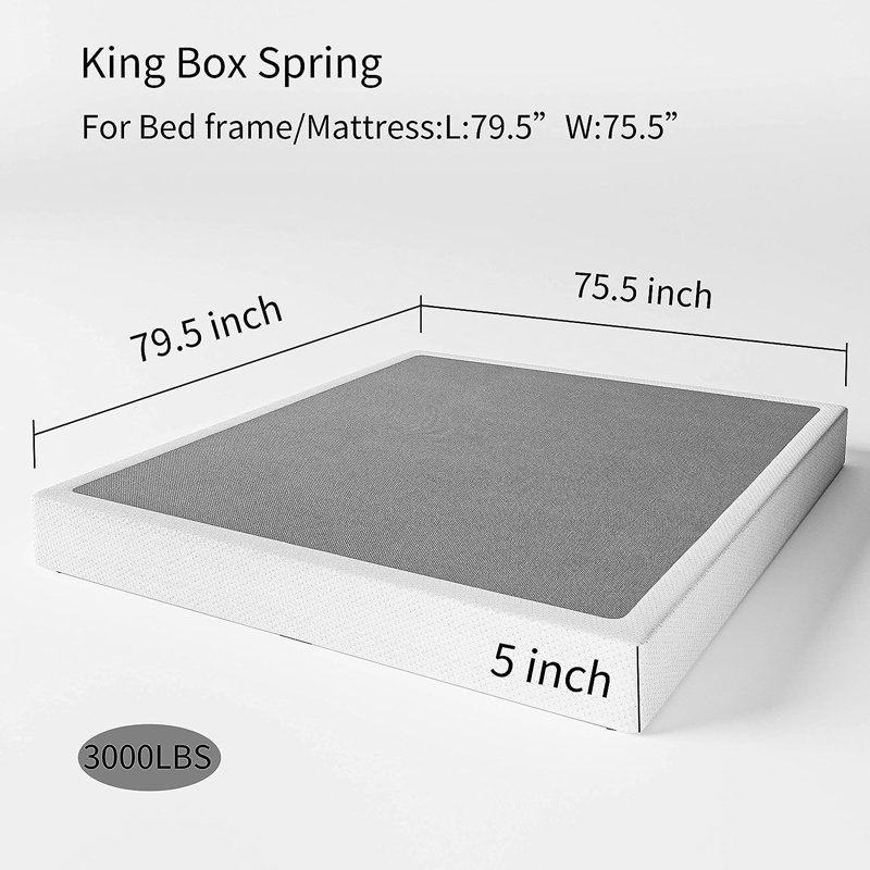 Higgin 5'' Metal Mattress Foundatoin, King