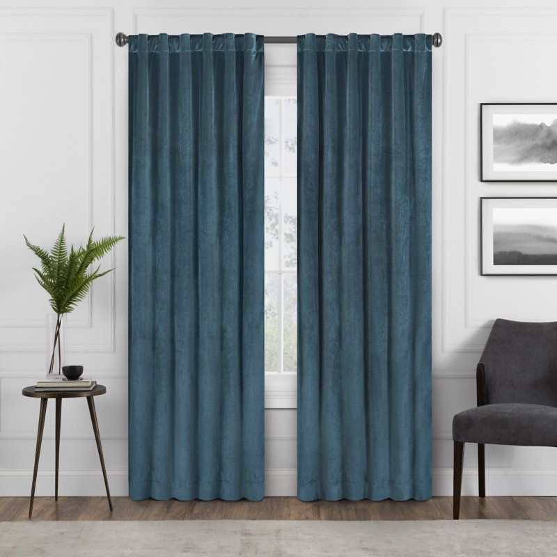 Curtain Single Panel, 50" W x 84" L, Teal