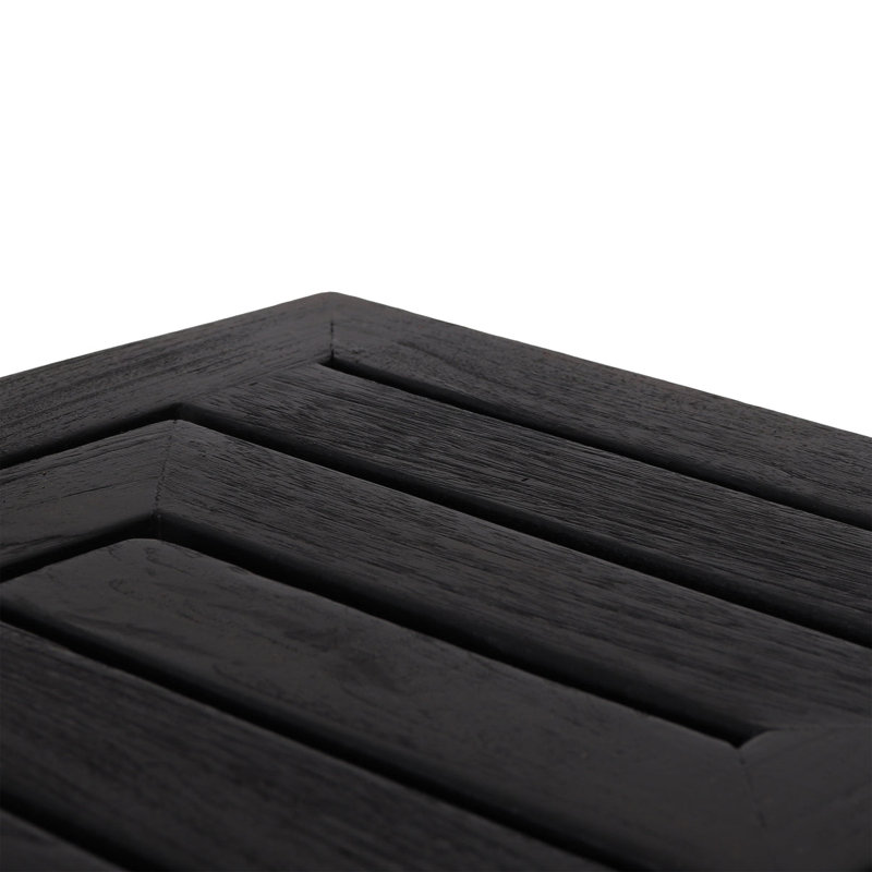 Clarendon Teak Shower Bench, Blackened