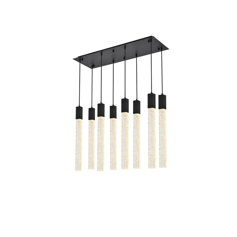 Aliha 8 - Light Kitchen Island Pendant, Black