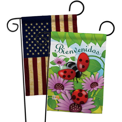 Double Sided 18.5'' H x 13'' W Polyester Independence Day Garden Flag