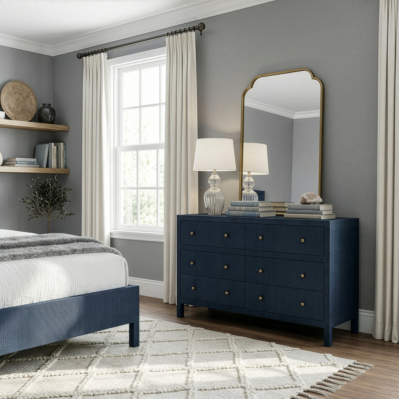 Celine 60" Acacia Double Dresser, Blueberry