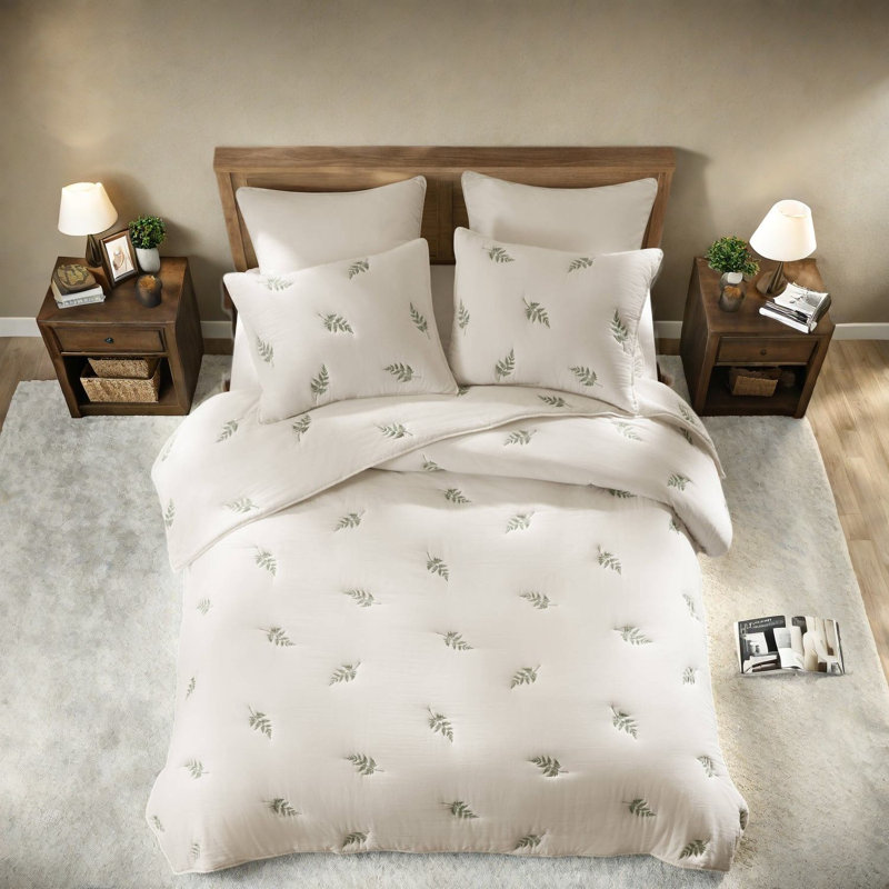 Cotton Floral Quilt Set