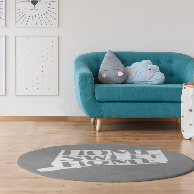 Tapis en poly-chenille connecticut à la maison, Rond 5 pi
