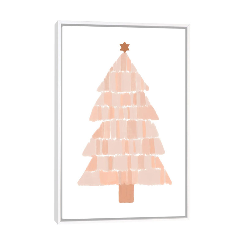 "Arbre de Noël" par Orara studio, reproduction d’art, Toile blanche encadrée, Pas de tapis, H 26 po x l 18 po x 1,5 po