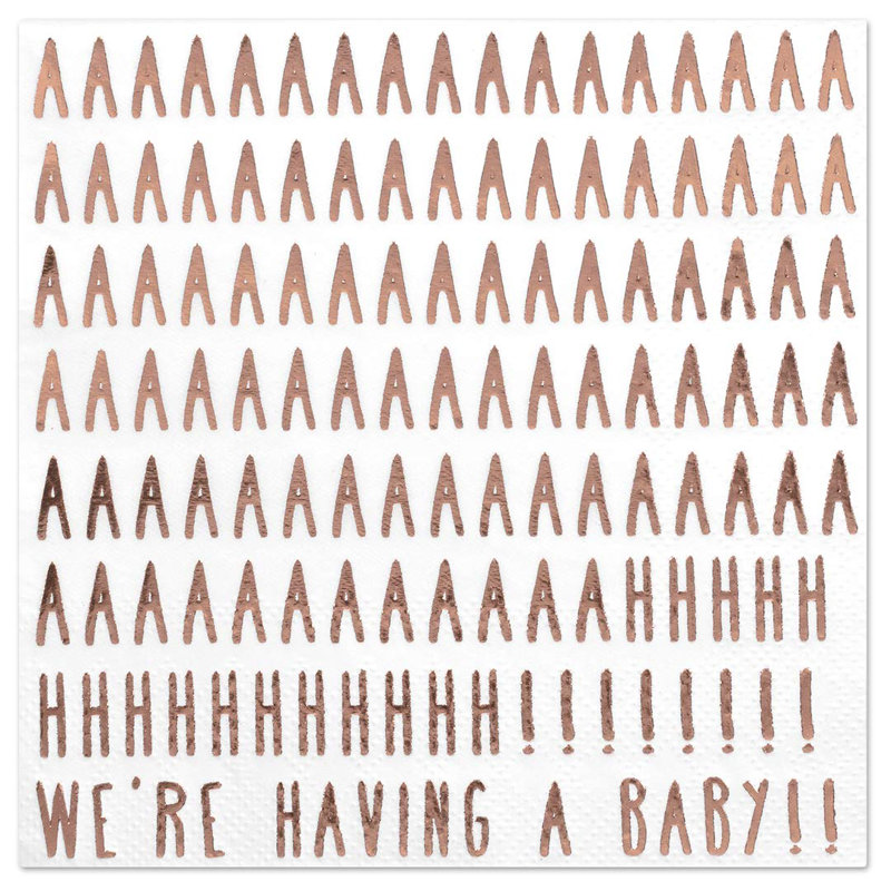 Serviette de bébé en papier lourd à quotes amusantes