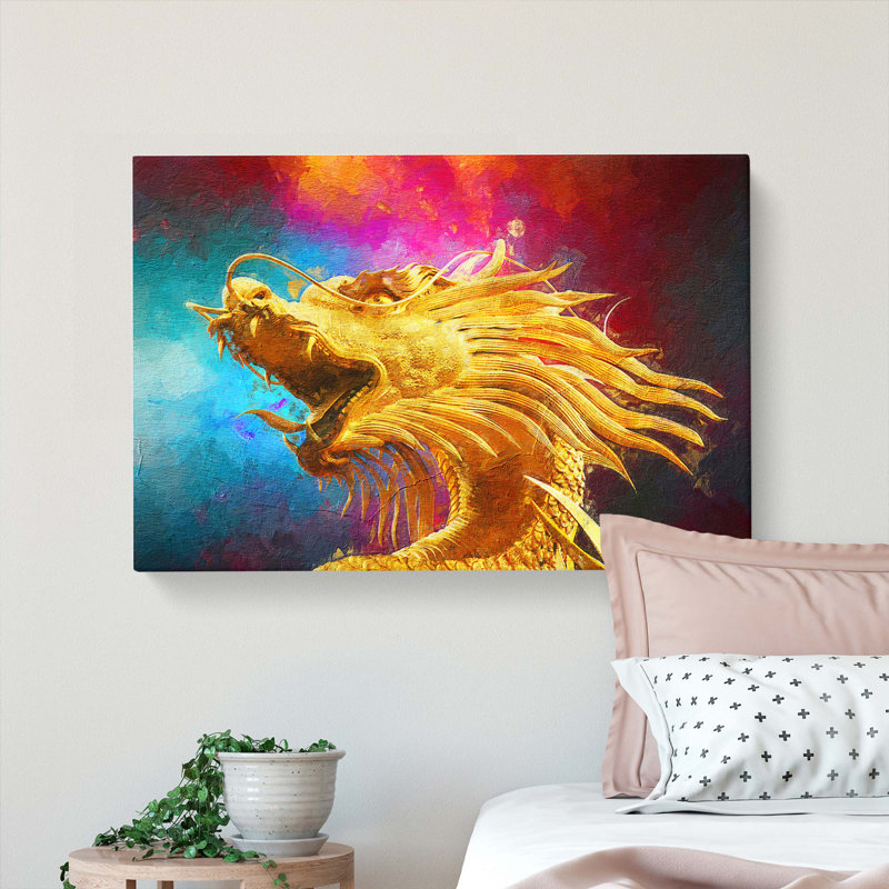Oriental Dragon - Wrapped Canvas, 40cm H x 60cm W x 3cm D