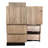 Commode 8 tiroirs en bois massif l 65 po