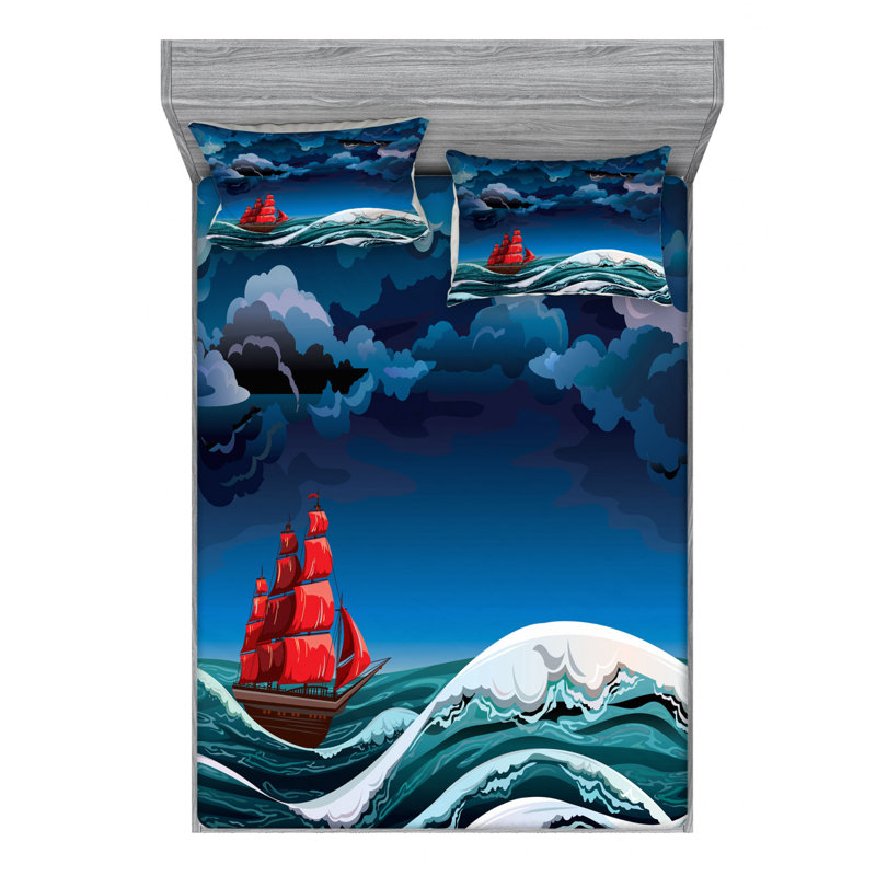 Microfiber Sheet Set, Queen Sheet Set with Fitted Sheet