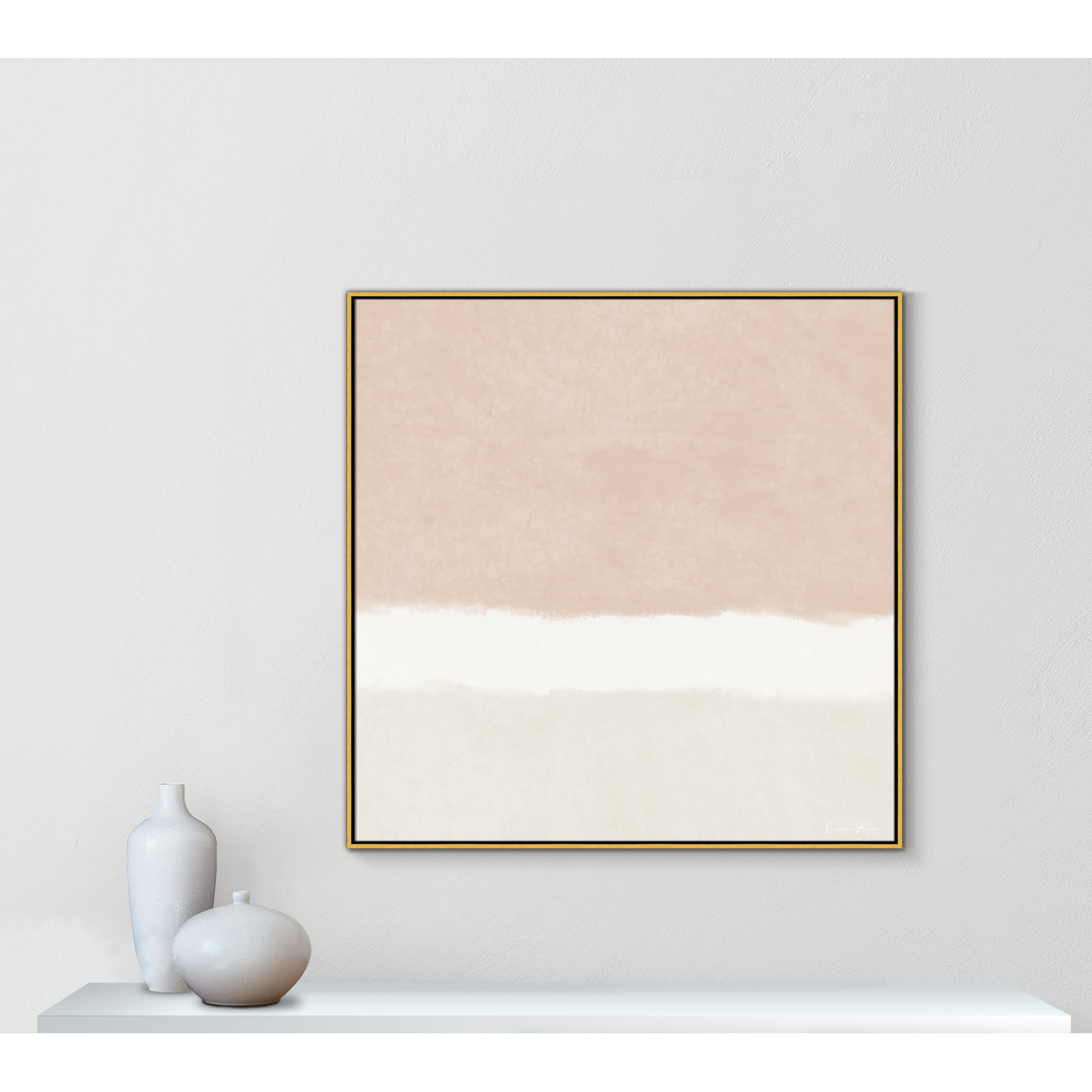 Willadeene "Slate 2" Print, 46.5" H x 46.5" W, Gold Framed