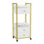 Chariot roulant polyvalent avec 3 tiroirs et 2 plateaux