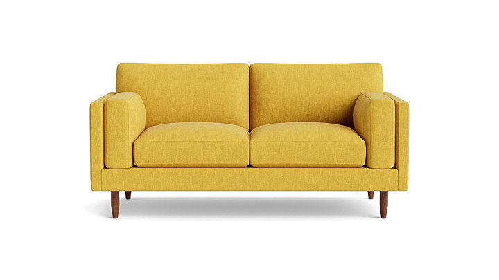 Skinny Fat Loveseat (70"), Performance Velvet - Denim, 70" W