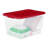 Sterilite 64 Qt. Clear Plastic Latching Lid Storage Bin Container Tote, 18 Pack