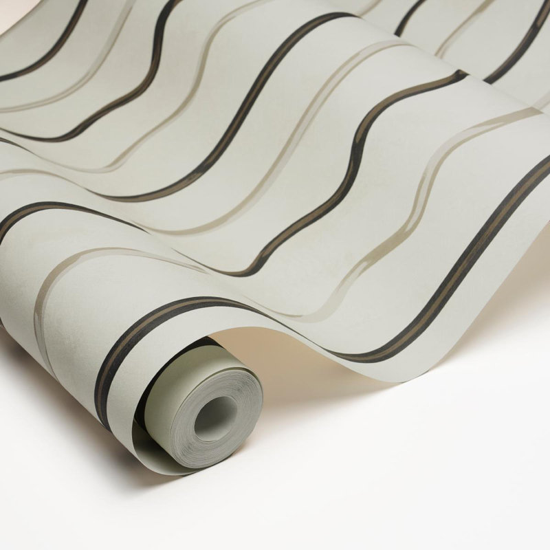 Schumacher x Backdrop Affogato Wallpaper, Ivory/Carbon