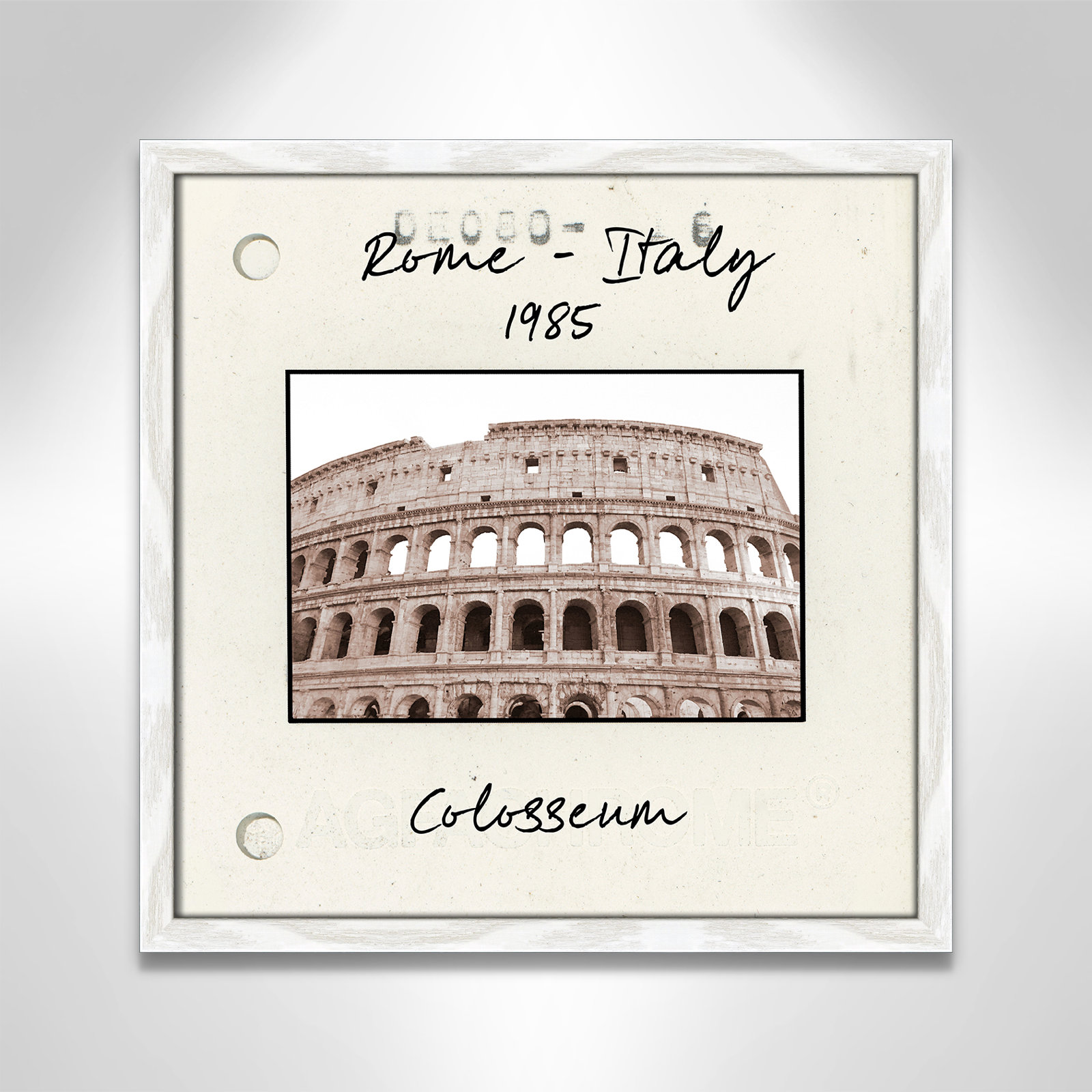 Rome, Italy - Colosseum Print by Natalie Carpentieri, 17" H x 17" W x 0.75" D, Natural Single Picture Framed Paper