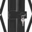 Double barrière de sécurité pliante, barrière à ciseaux verrouillable avec roulettes pivotantes à 360 °, barrières rétractables en acier pour la sécurité d'entrée, garage, entrepôt et piscine, l 155,12 x 86,81 po