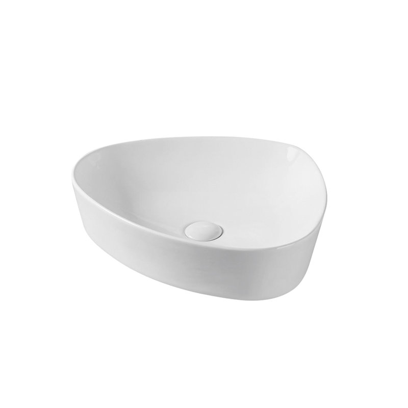 Lavabo de salle de bain vasque en céramique blanche