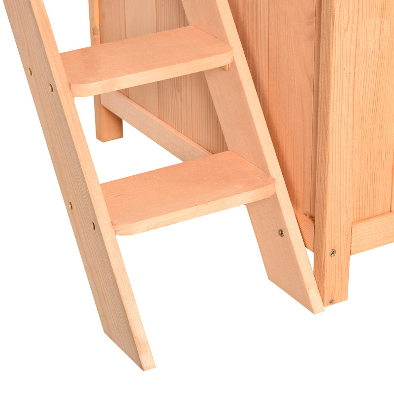 Maison de chat en bois à 2 niveaux Pawhut