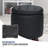 Upholstered Storage Ottoman, PU Leather Button Tufted Footrest Round Footstool With Removable Bin-107234580