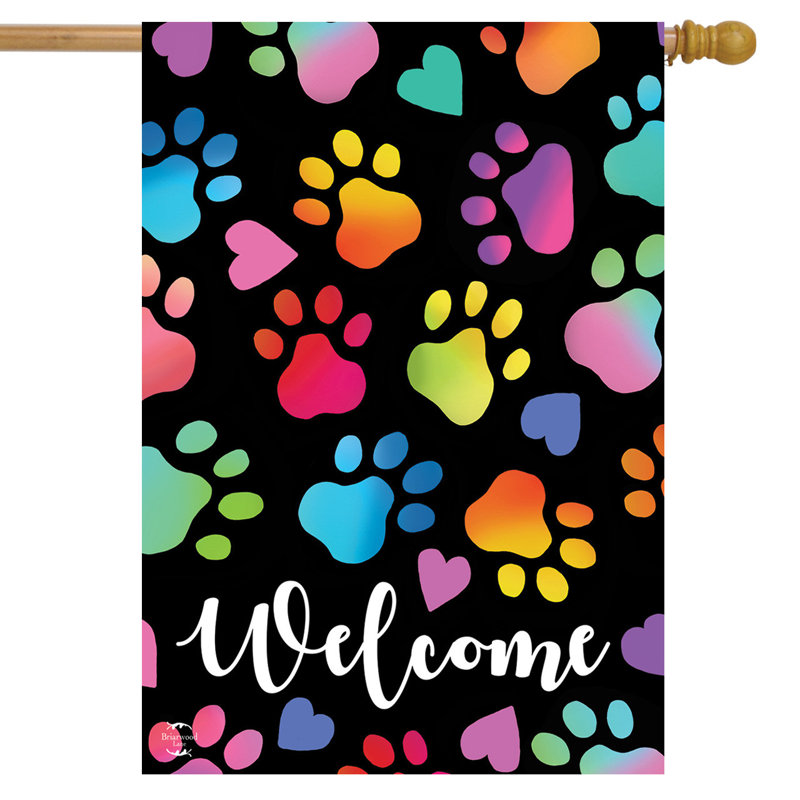 Drapeau Rainbow Pawprints Welcome House