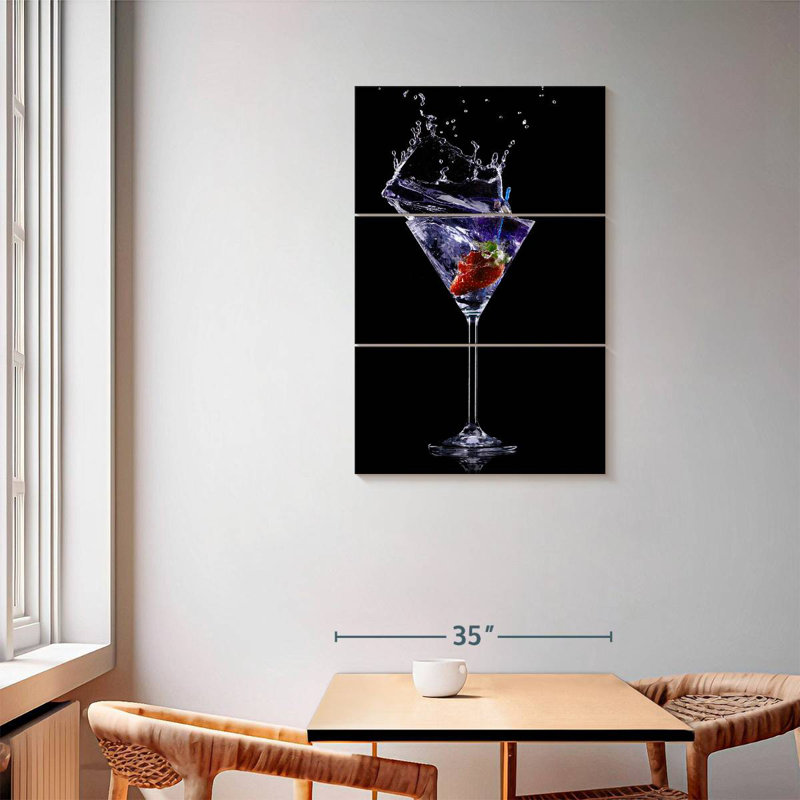 Yarlin Strawberry Martini Splash, 57" H x 36" W