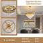 23.6" Luxury Brass Tiered Crystal Chandelier, Modern Round, E14 Base, Bulb Excluded