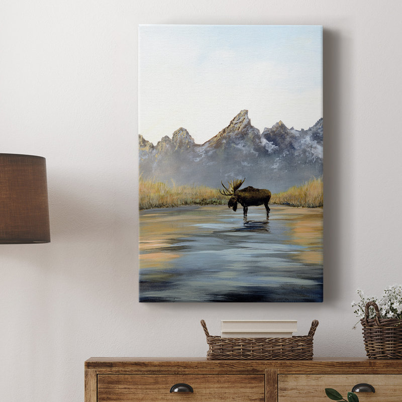 «Moose», reproduction encadrée - Cavas, H 60 po x l 40 po