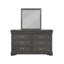 Miroir Louis Philippe 36 po x 38 po, finition gris foncé-1265441969