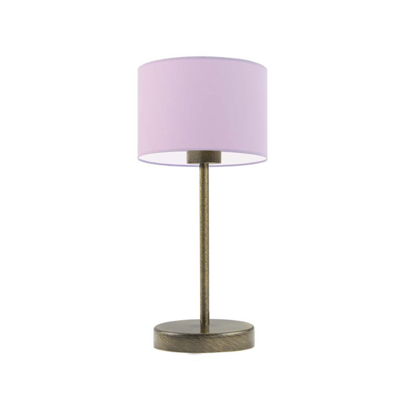 Arseny Metal Table Lamp, Antique Gold, Light Violet