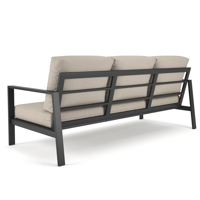 Townsend 80'' Wide Outdoor Patio Sofa with Sunbrella® Cushions, Cast Silver Sunbrella®, No, None