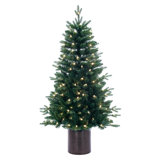 Vickerman 4.5' x 30" Potted Spruce Unlit Artificial Christmas Tree
