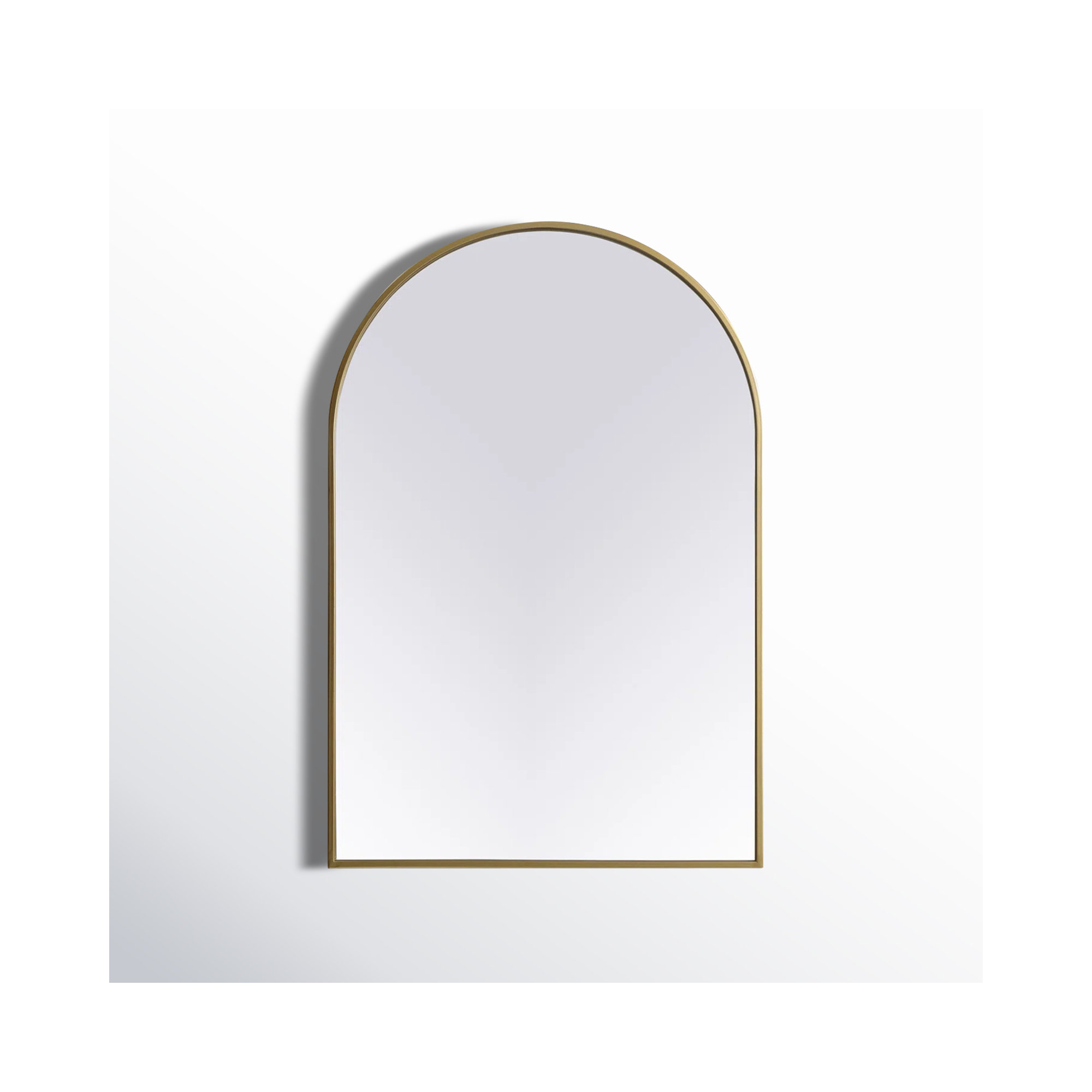 Sabine Metal Arch Wall Mirror, Brass, 36" x 24"