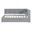 Lit de jour double en bois avec lit gigogne simple, lit de jour avec tablette de rangement et ports de chargement USB-432527952-432527953