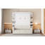 Grand lit escamotable avec canapé, bois MDF peu encombrant, solution pour maison moderne