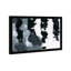 Reproduction d'art contemporain encadré abstrait noir et blanc pour salle de bain-68784038-68784039