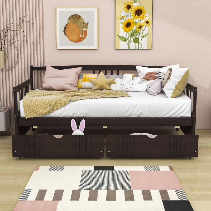 Elenka Daybed with Drawers, Twin, Espresso